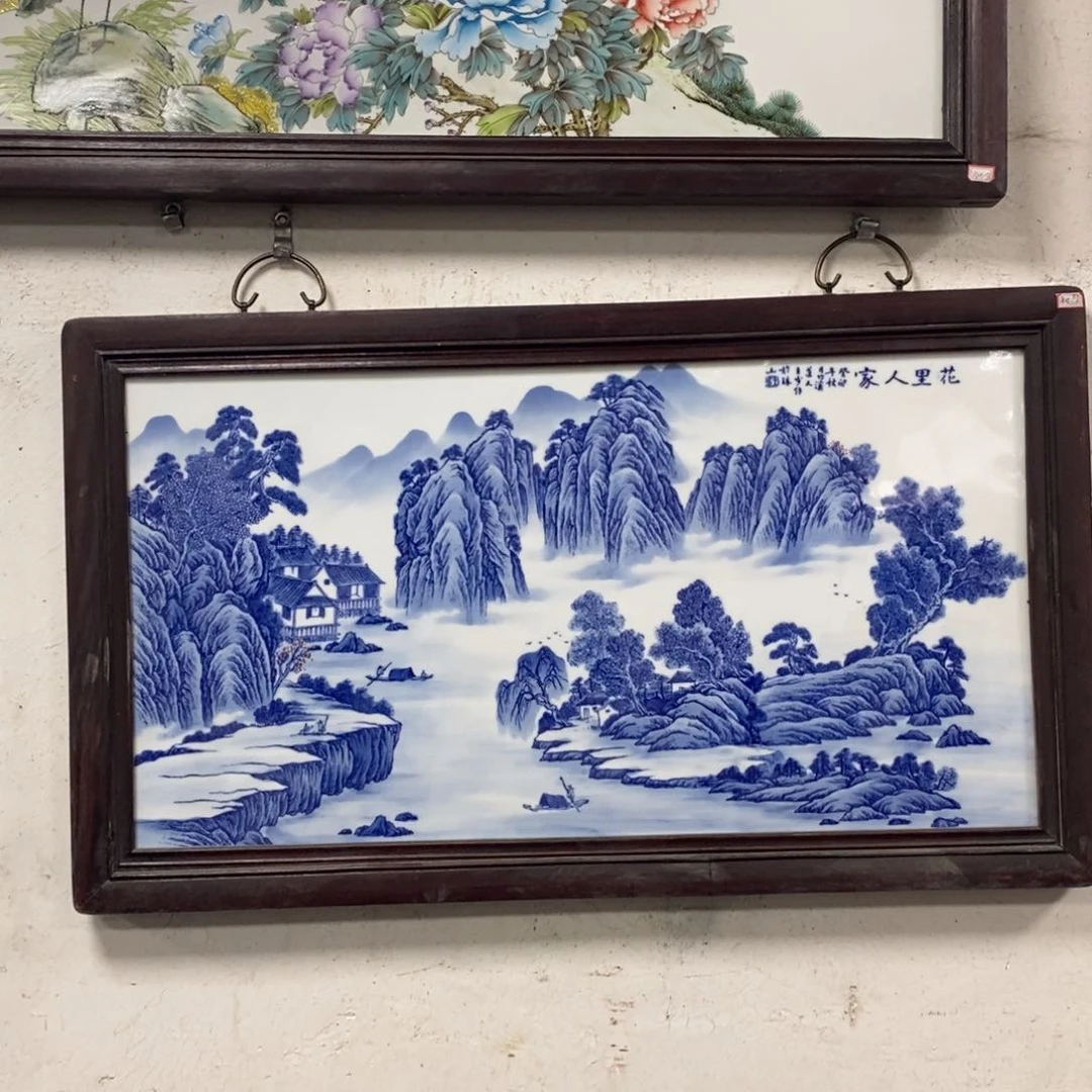 瓷片90*52*1景德镇瓷板画柴窑烧制