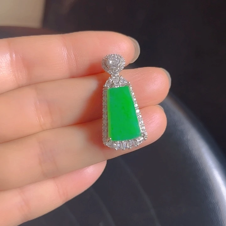 翡翠银S925镶嵌颈饰