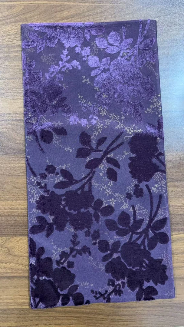 紫色花朵茶席50x25