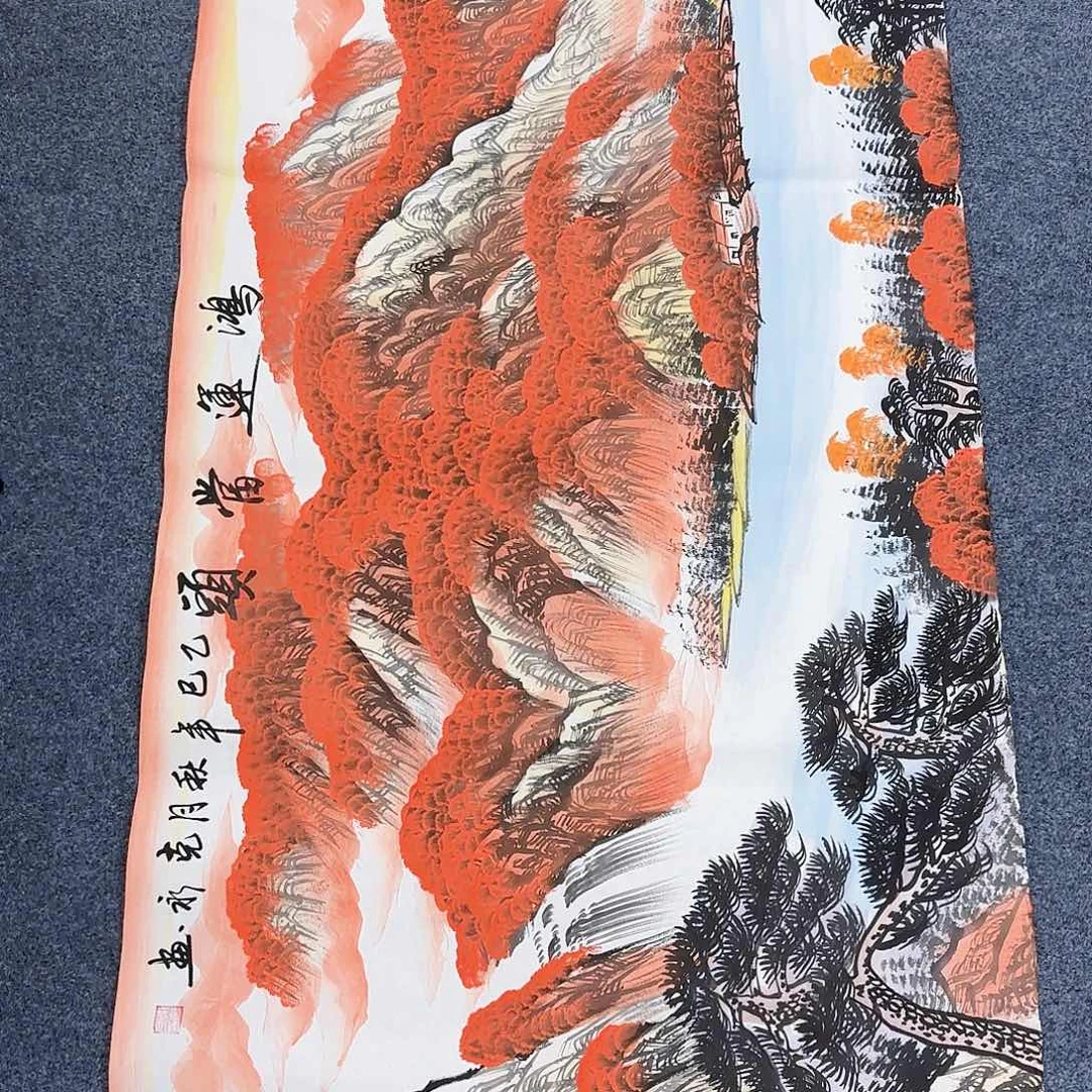 国画作品小姐姐放漏中