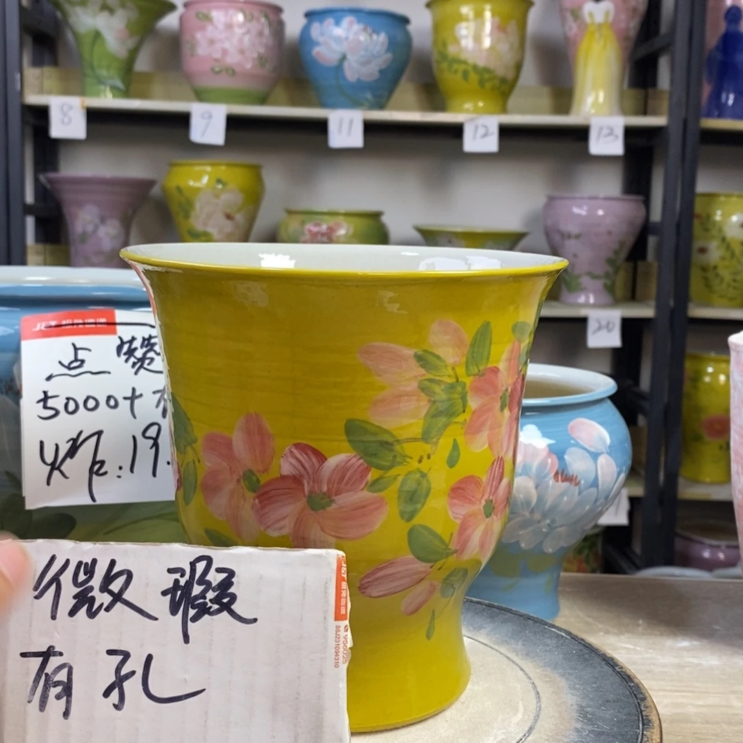 景德镇手工手绘陶瓷花盆