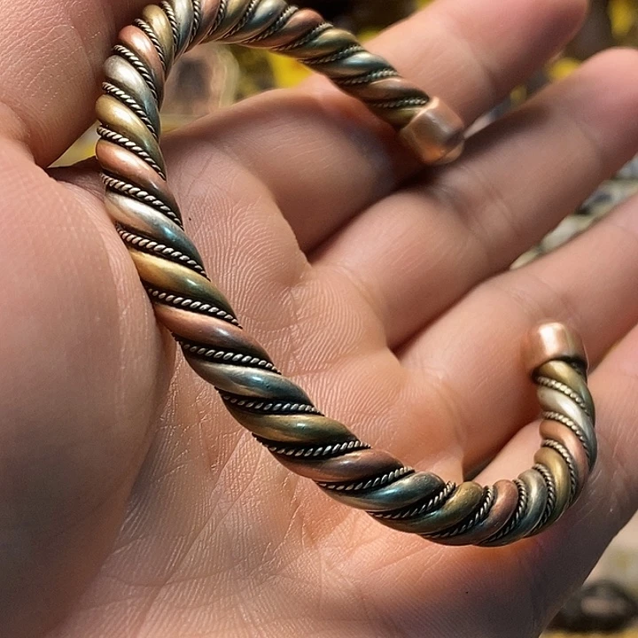 三色铜器镯子铜器