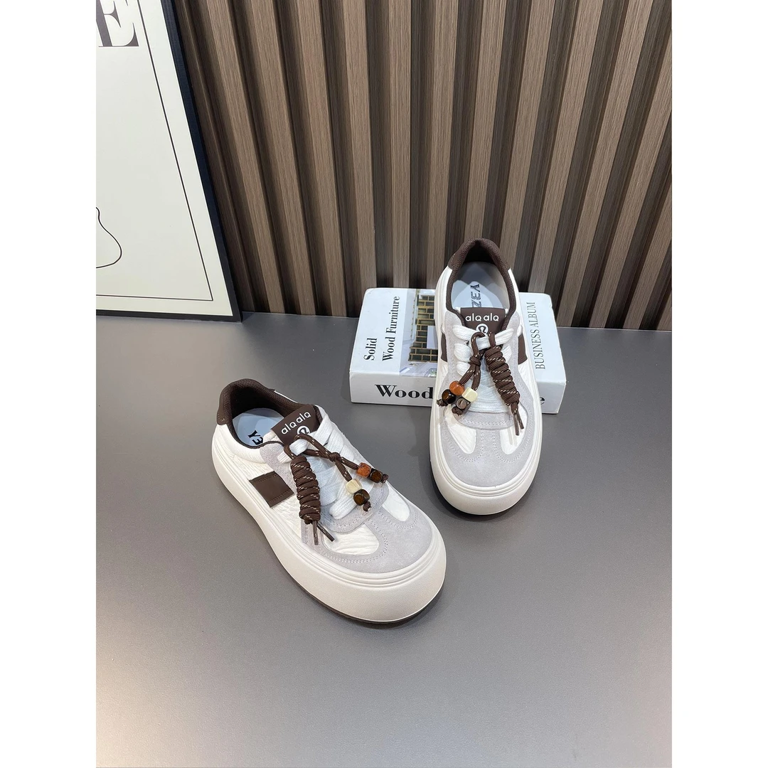 真皮小白鞋女2025秋季新款女鞋德训鞋百搭休闲运动板鞋女