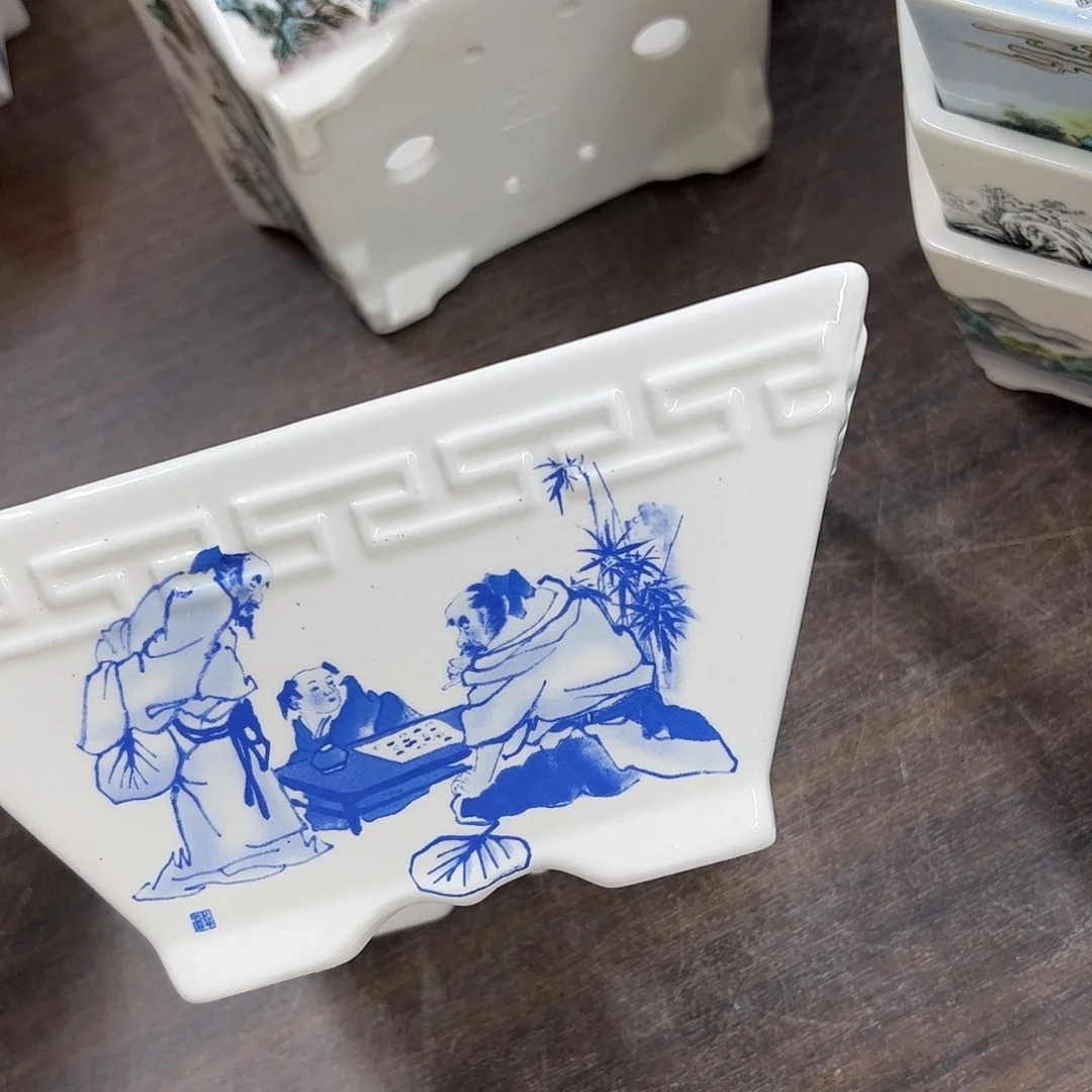 紫砂花盆360号瑕疵19/9cm底脚裂纹介意勿拍