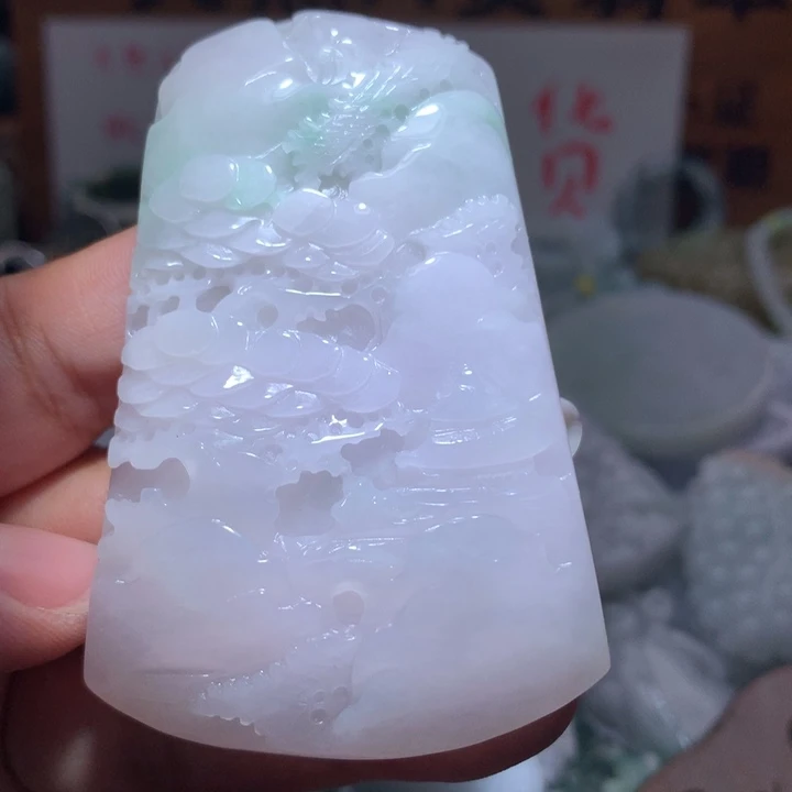 翡翠未镶嵌颈饰保真天然A货翡翠