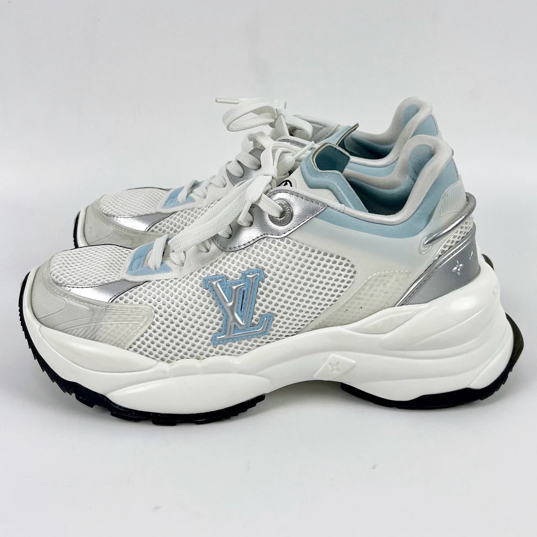 99新 LouisVuitton/路易威登 36.5码 蓝白run55运动鞋 xz0407