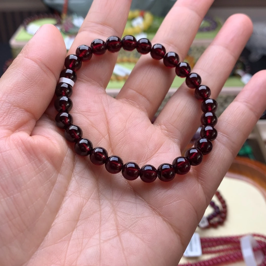 石榴石手串未镶嵌手串7