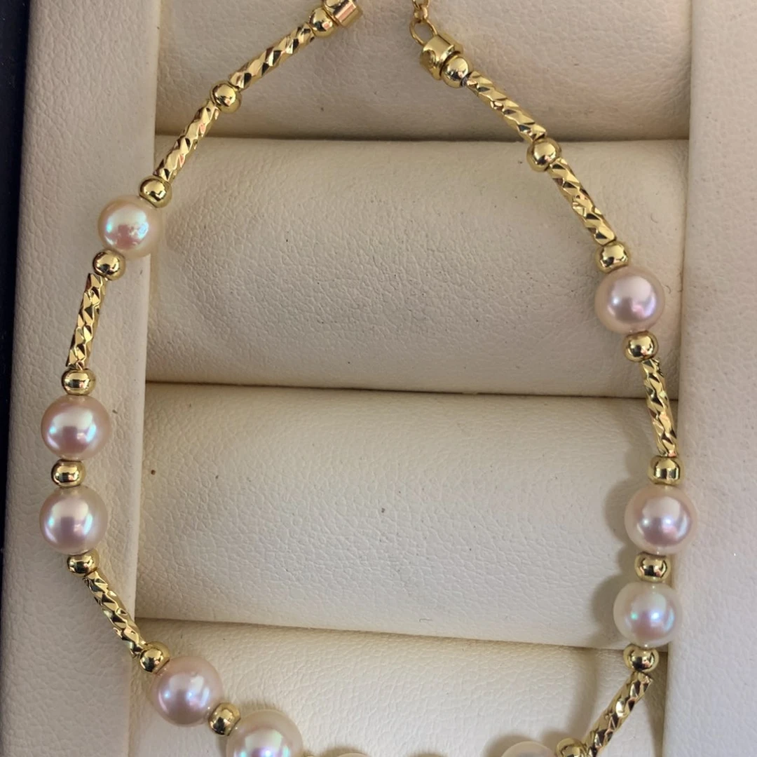 海水珍珠银S925镶嵌手绳