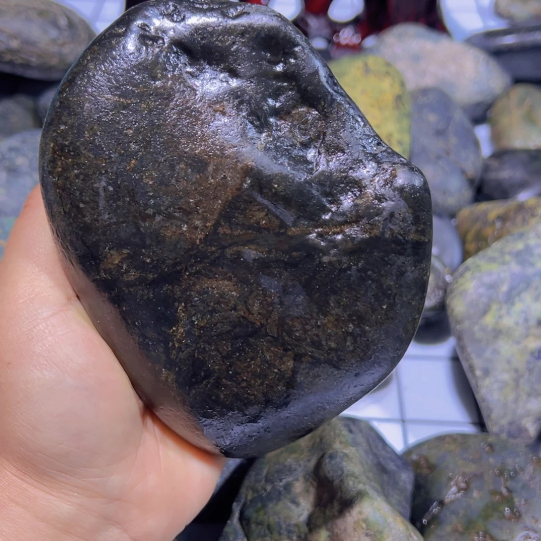 未镶嵌蛇纹石玉西藏藏玉药王石画**农