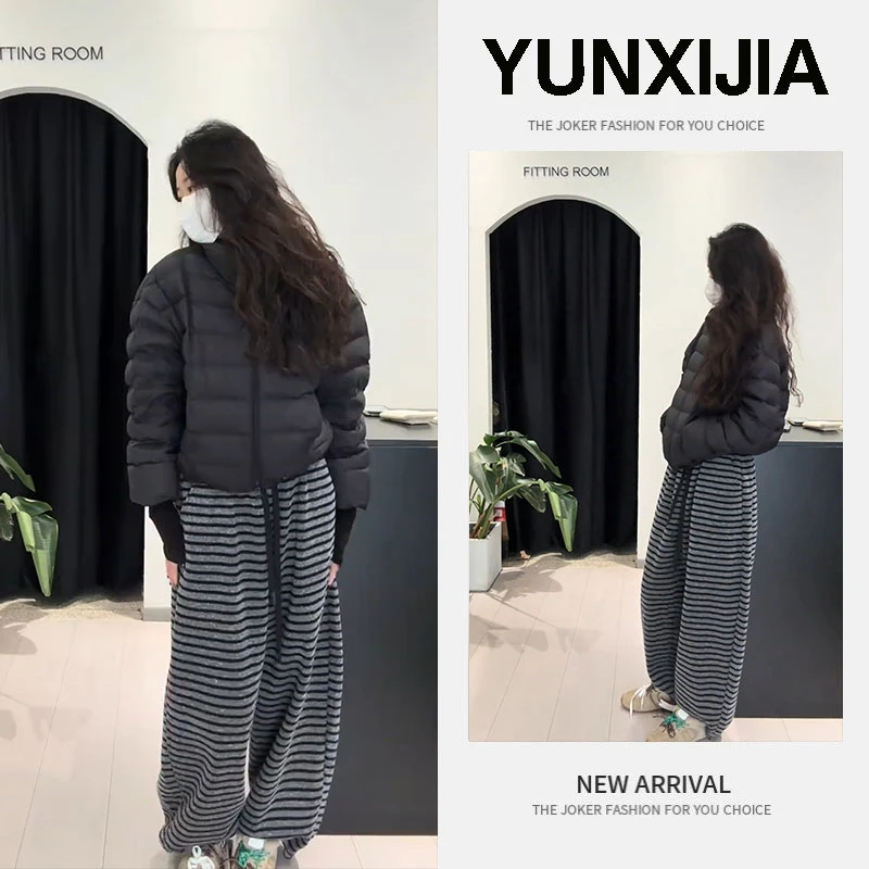 2025冬季新款时尚一整套休闲气质慵懒风短款棉服裤子两件套套装