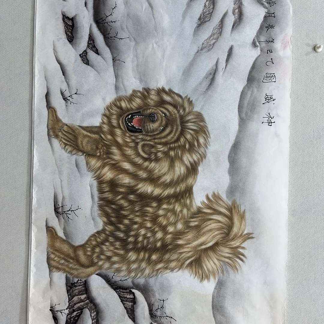 国画工笔画动物作品