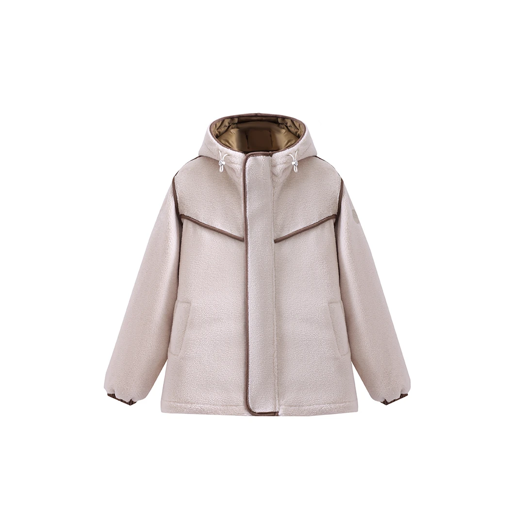 TFK 新款拼接户外运动休闲宽松冬季连帽羽绒服外套W043