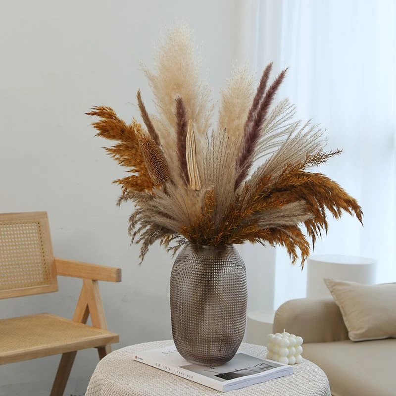 北欧风天然芦苇干花花束摆件真花轻奢装饰家居民宿装饰客厅软装