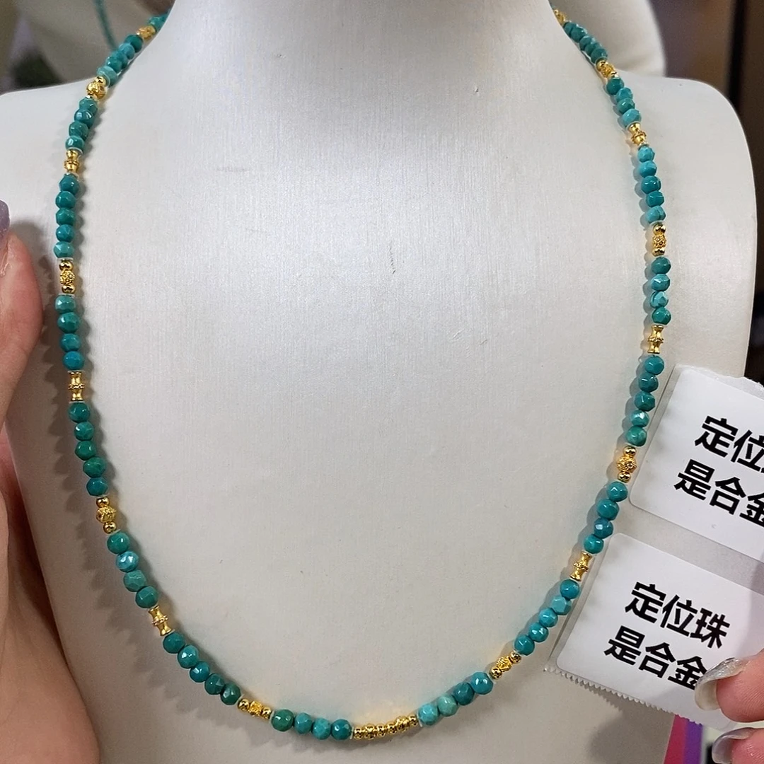 绿松石银S925镀金镶嵌珠宝奇石