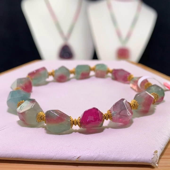 双色碧玺手链未镶嵌