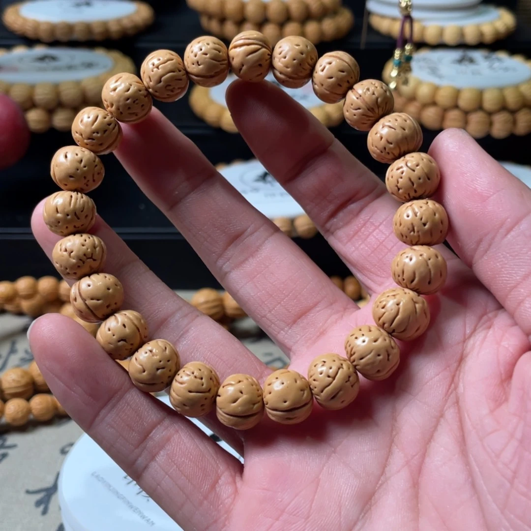 雾***.桃核手串肌肉黄桃4#