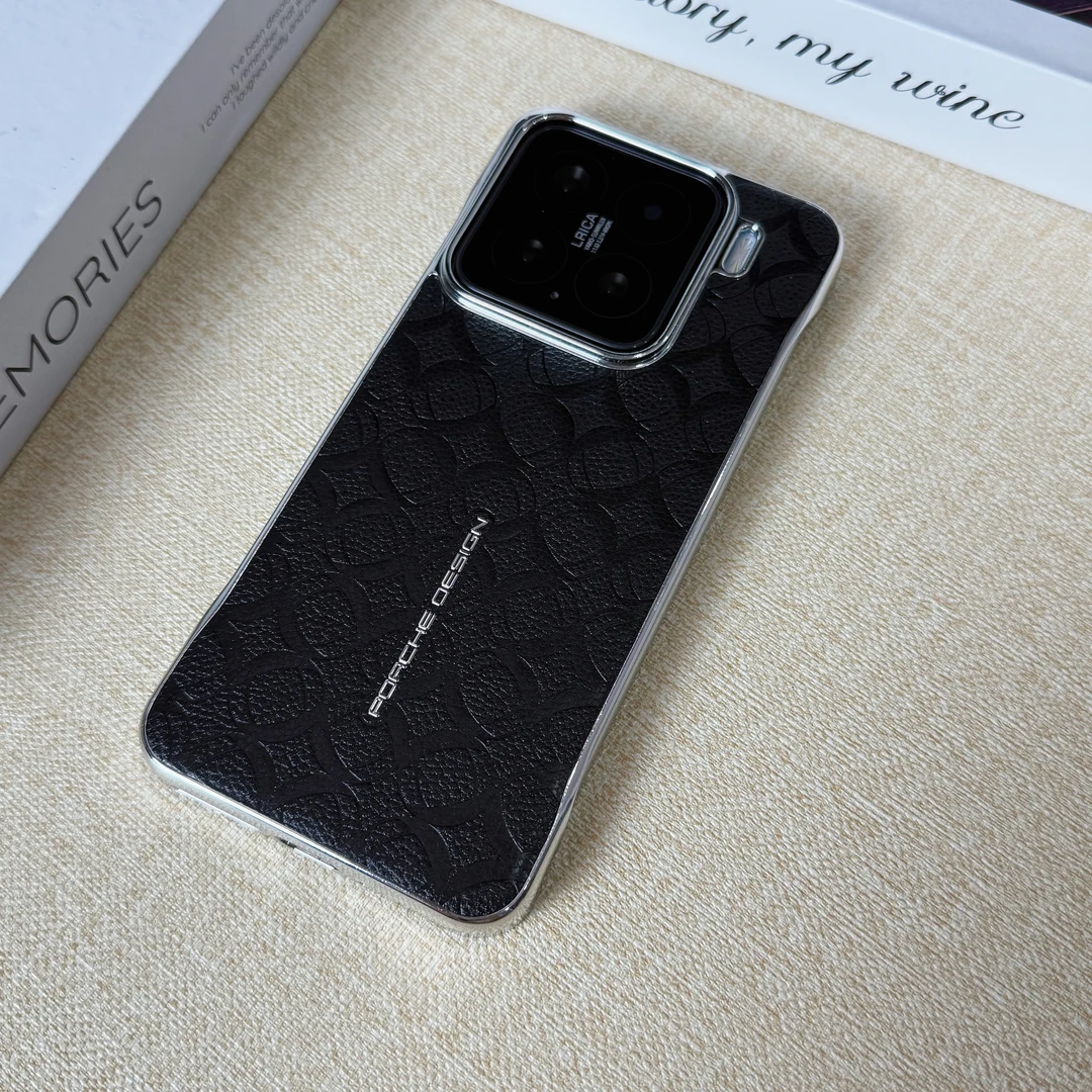 适用小米15手机壳新款纳帕纹无边框散热透气高品质小米15pro简约