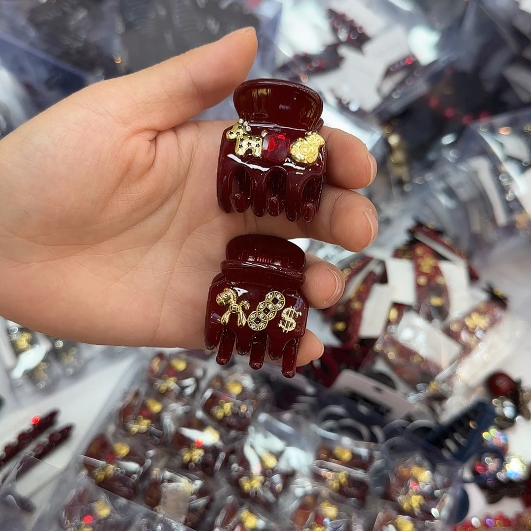 布艺非金属X18红色马上有钱马尾抓2个