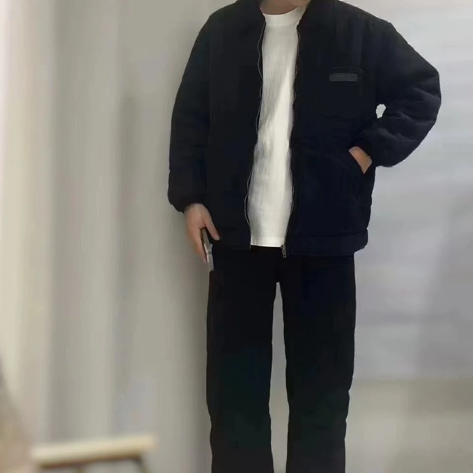 2968冬季男士翻领加厚家居服套装可外穿