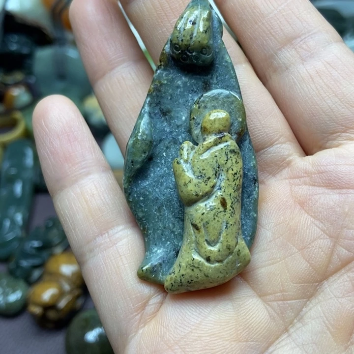 岫岩河磨玉（透闪石质玉）未镶嵌挂件