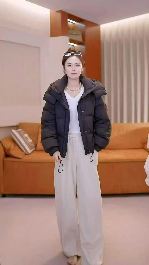 8805新国标90白鸭绒【厂家直发】韩版加厚时尚爆款连帽羽绒服可拆卸