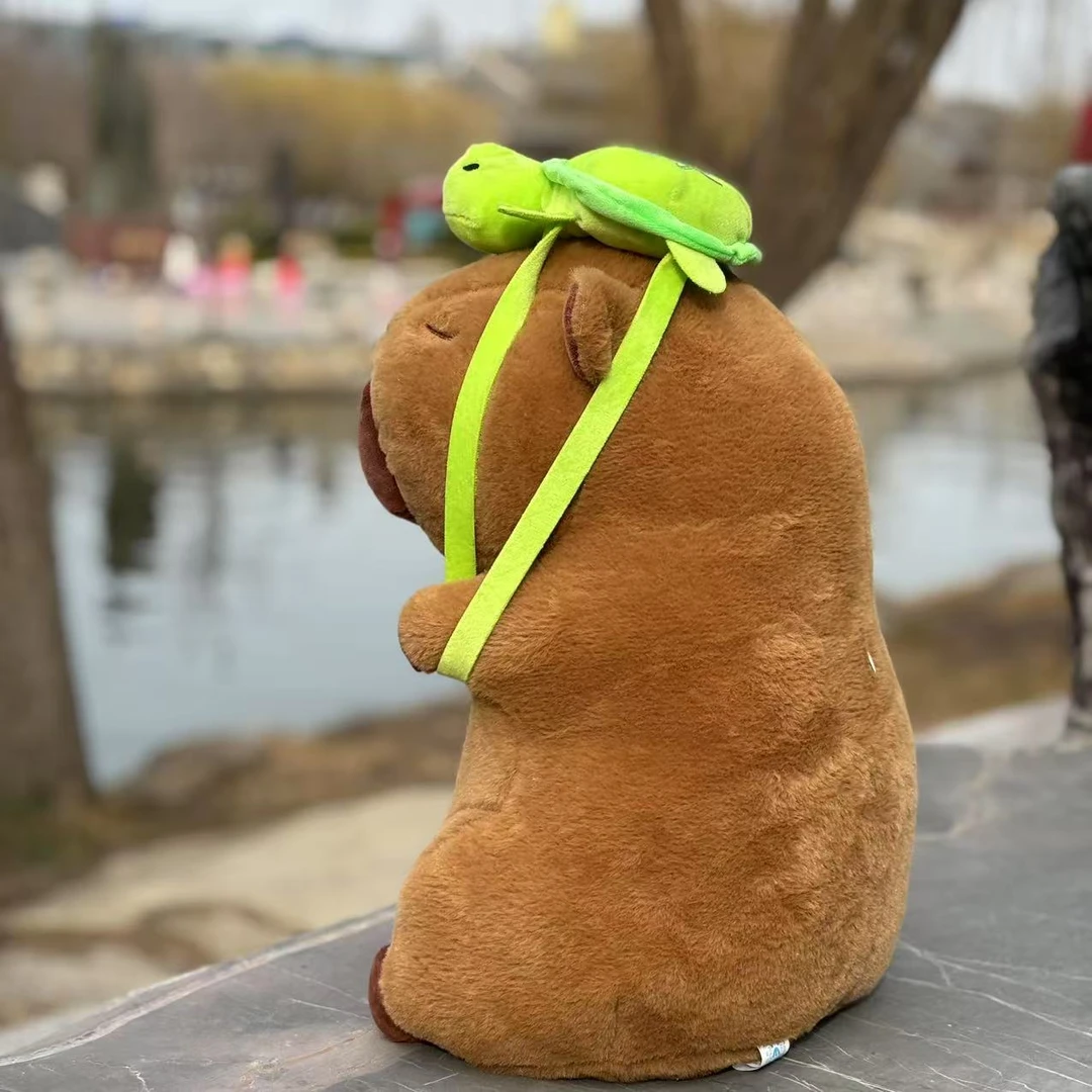 川壹带乌龟卡皮巴拉1个38cm可爱玩偶玩送生日礼物（测量误差3~5cm）