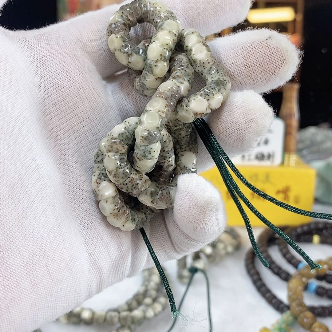 星月菩提手串花***花星月菩提雕刻手串
