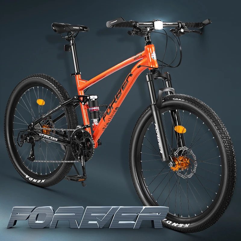 品牌女士双减震变速山地车软尾越野骑行单车城市山地自行车赛车