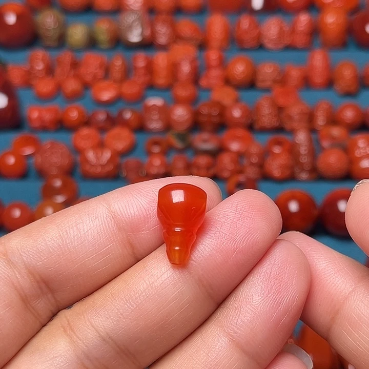 未镶嵌配饰南红玛瑙冰红三通9.5mm