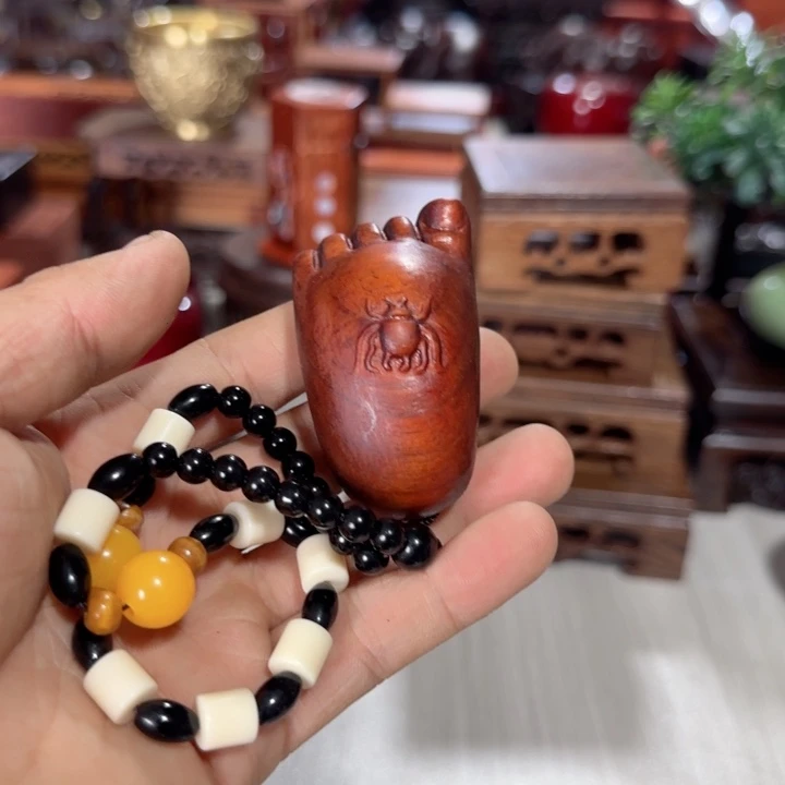 琉璃手工艺品红木工艺品摆件