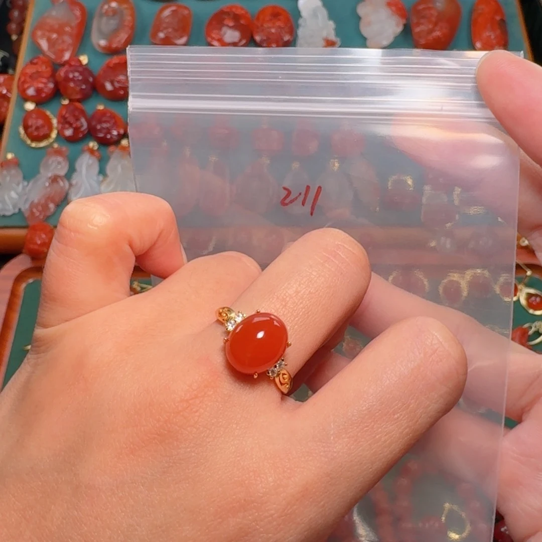 南红玛瑙南红银S925镶嵌