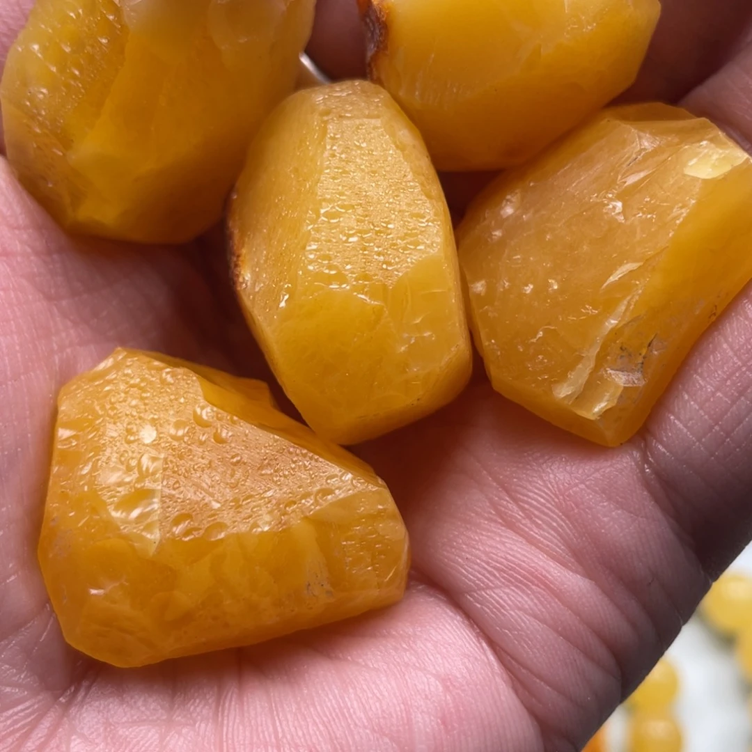 定制琥珀未镶嵌安**光琥珀蜜蜡原石定制