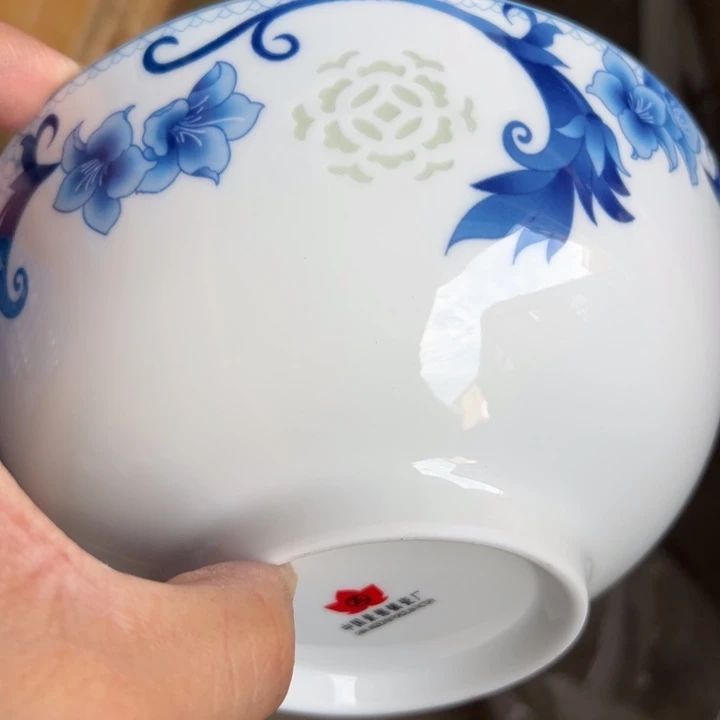 六寸玫瑰情人面碗
