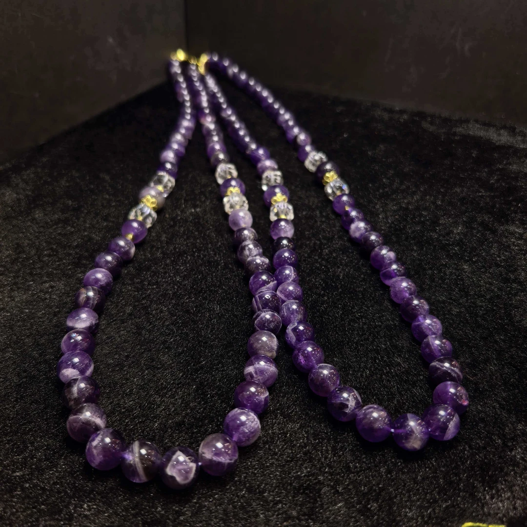 C3958-A【东齐珠宝】梦幻紫苍穹紫蒂晶水晶项链-多样性发货只发一件