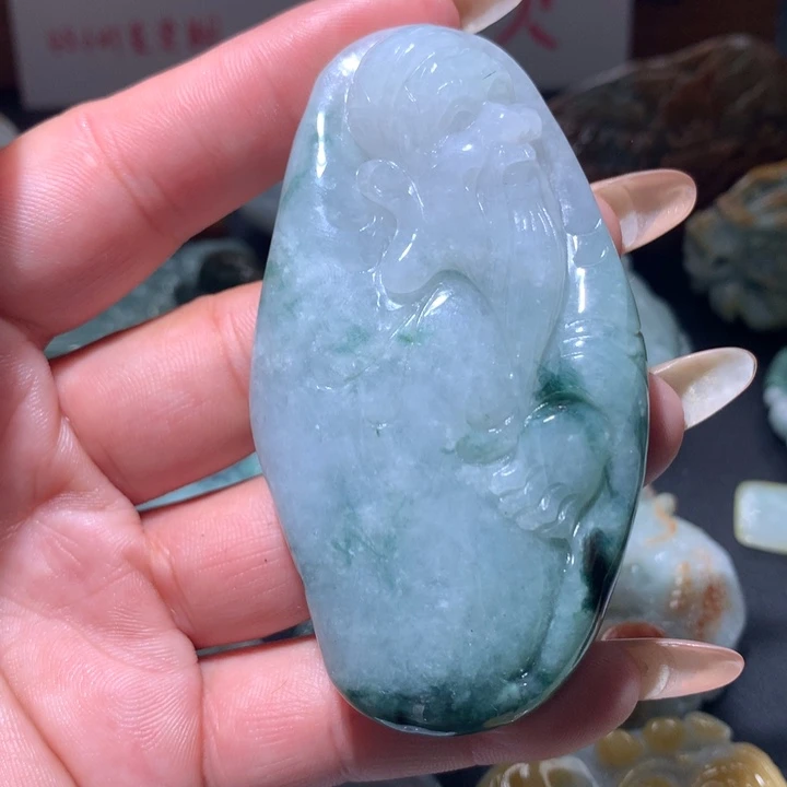 翡翠未镶嵌颈饰保真天然A货翡翠