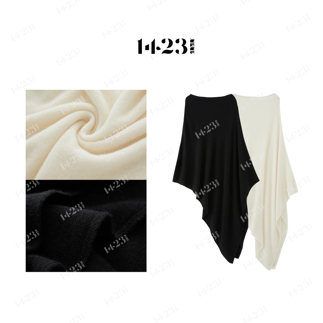 1423【简秋】氛围感时髦羊绒羊毛混纺柔软亲肤舒适针织百搭上衣