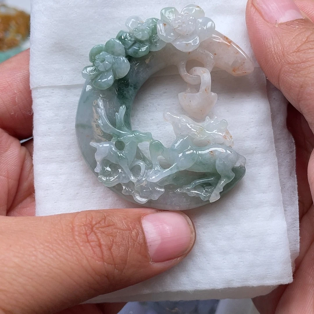 颈饰未镶嵌翡翠翡玉缘翡翠