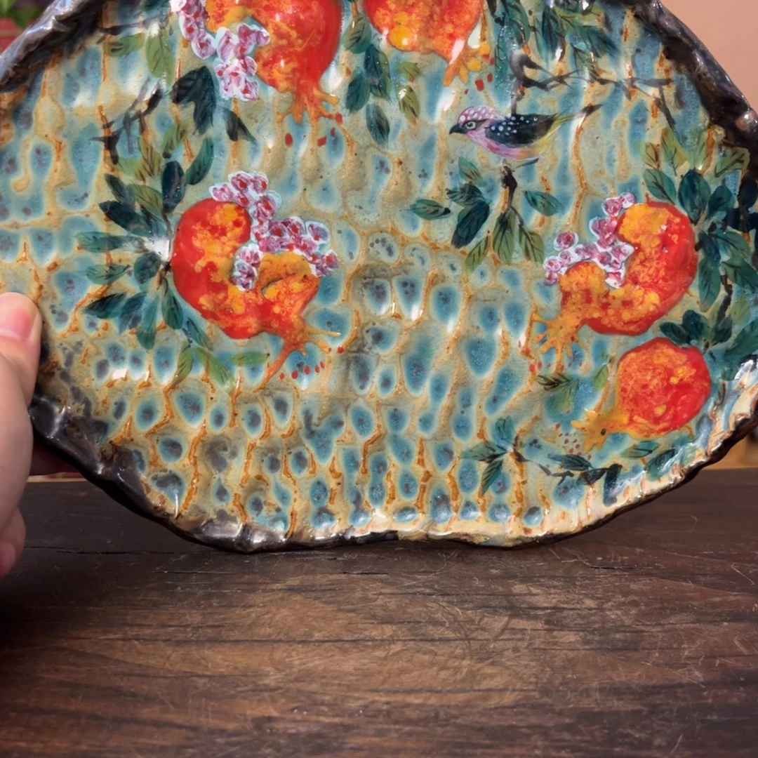 柴烧手工手绘陶瓷