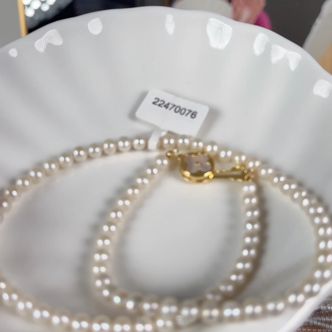 手绳银S925镶嵌淡水珍珠