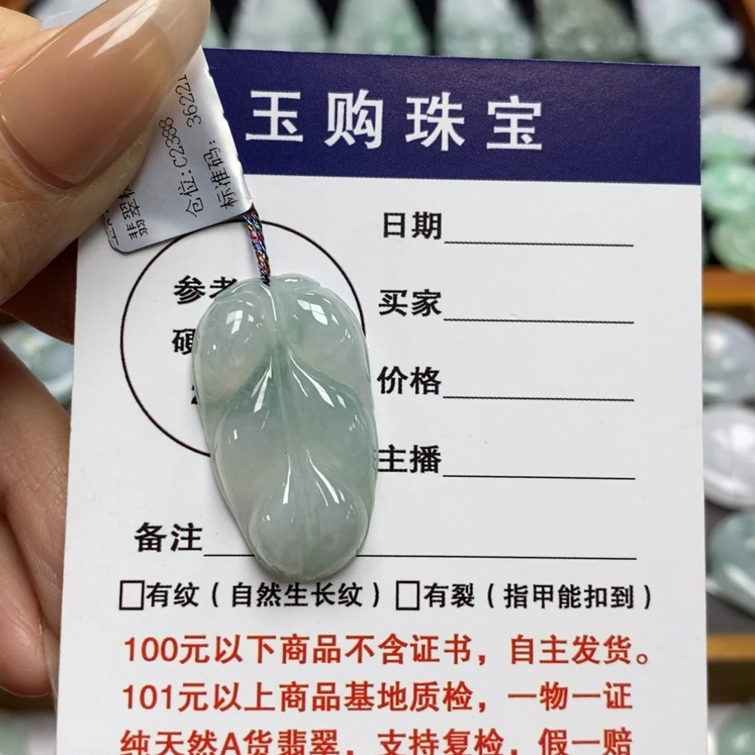 翡翠颈饰未镶嵌叶子