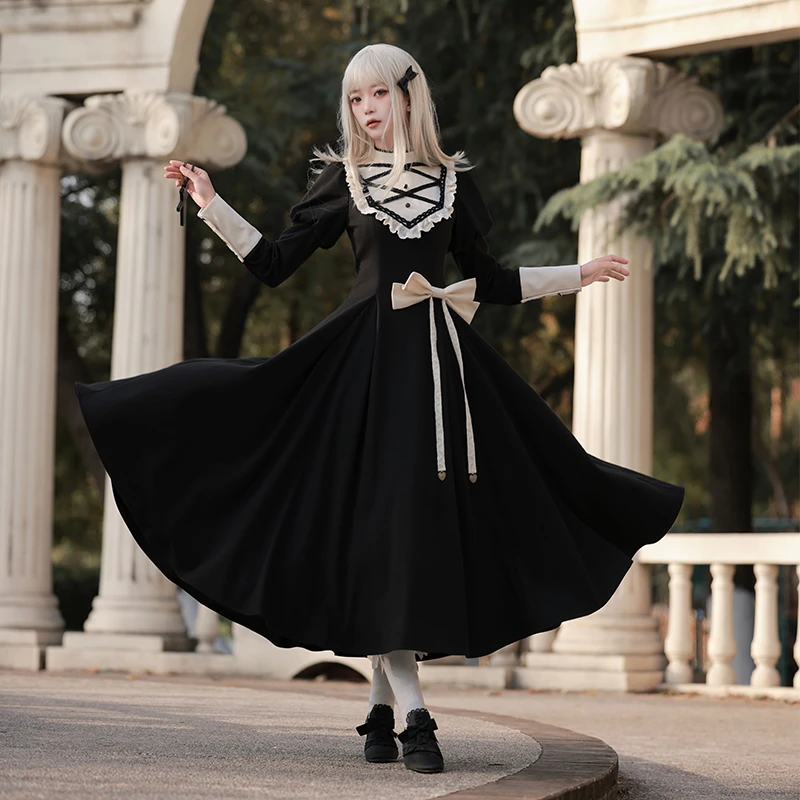 【暮色来信 op】withpuji原创设计三色cla大摆裙lolita春连衣裙