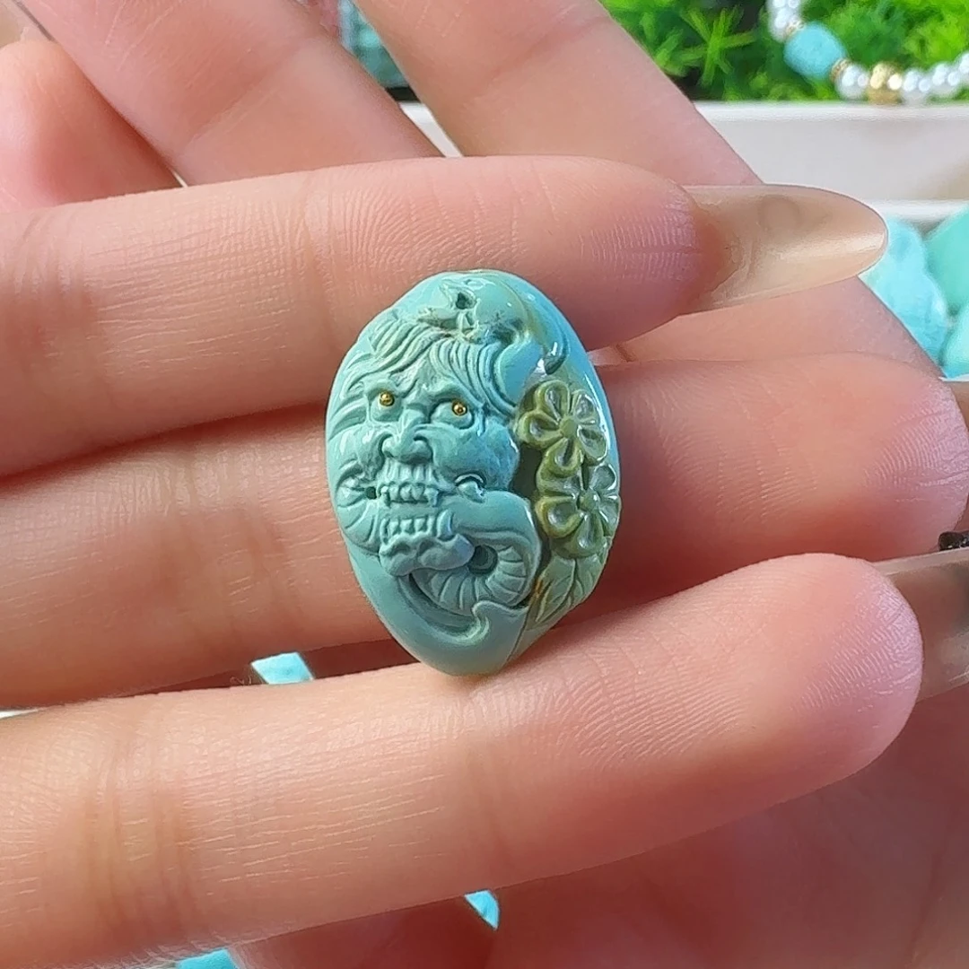 绿松石未镶嵌吊坠(不含链)般若