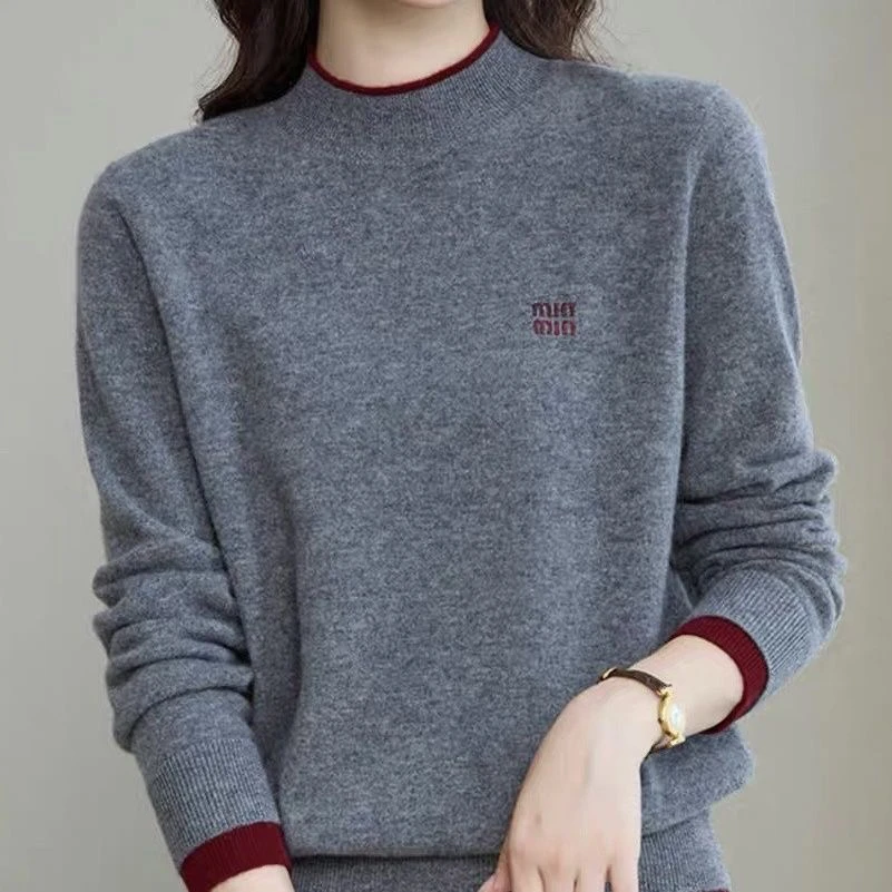 女毛针织衫女士冬季宽松针织内搭秋冬套头冬季半高领