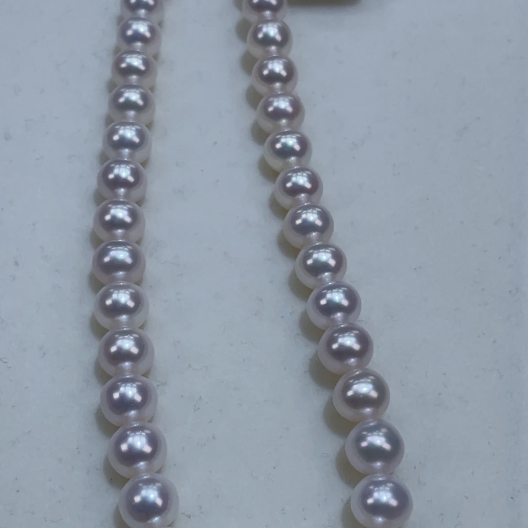 淡水珍珠颈饰银S925镶嵌8m炫彩冷白巨干净极光