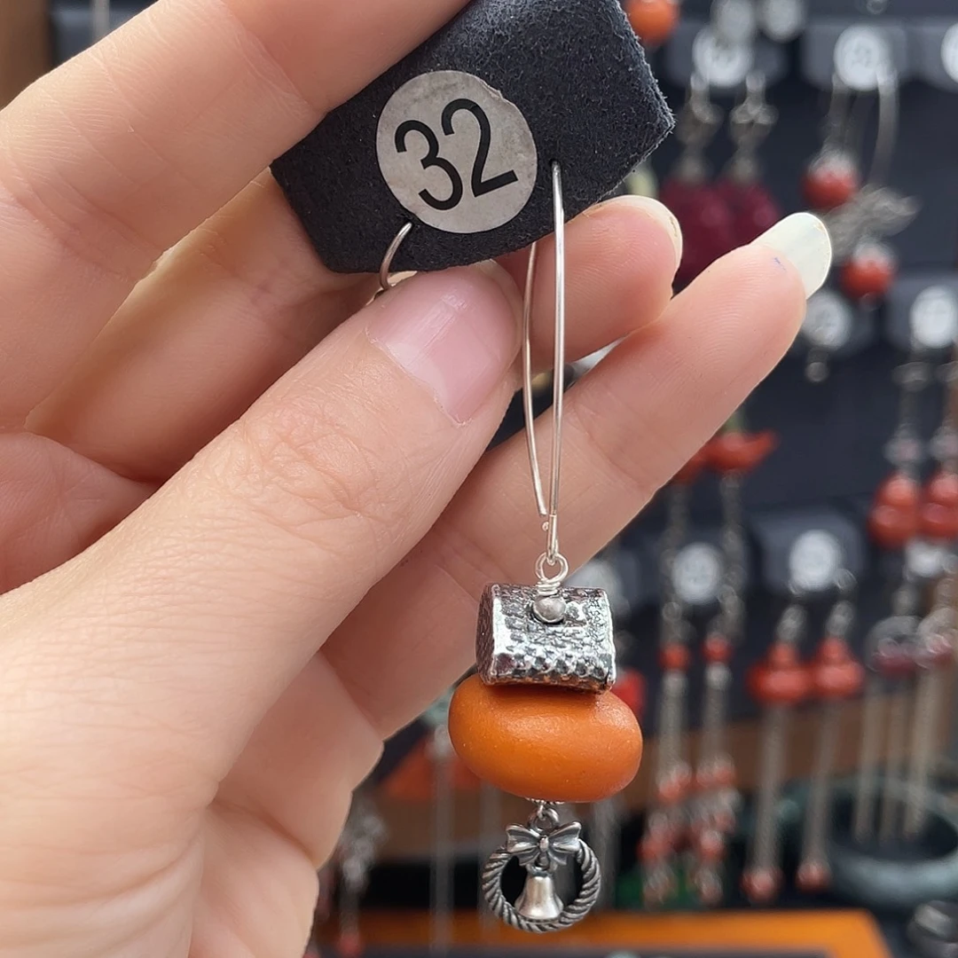 琥珀耳饰银S925镶嵌✨****✨443fhnnhhj