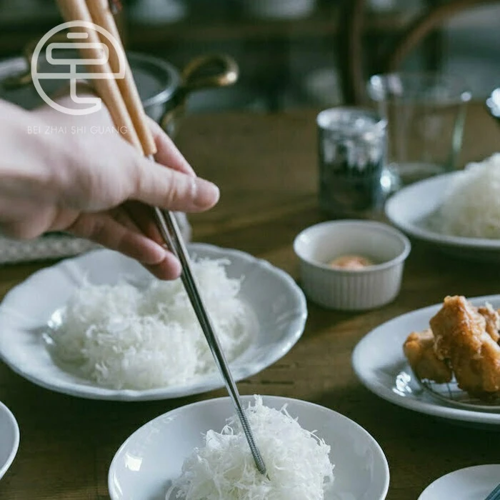 日本制进口相泽工房不锈钢油炸筷天妇罗筷子超长筷子火锅筷捞面筷