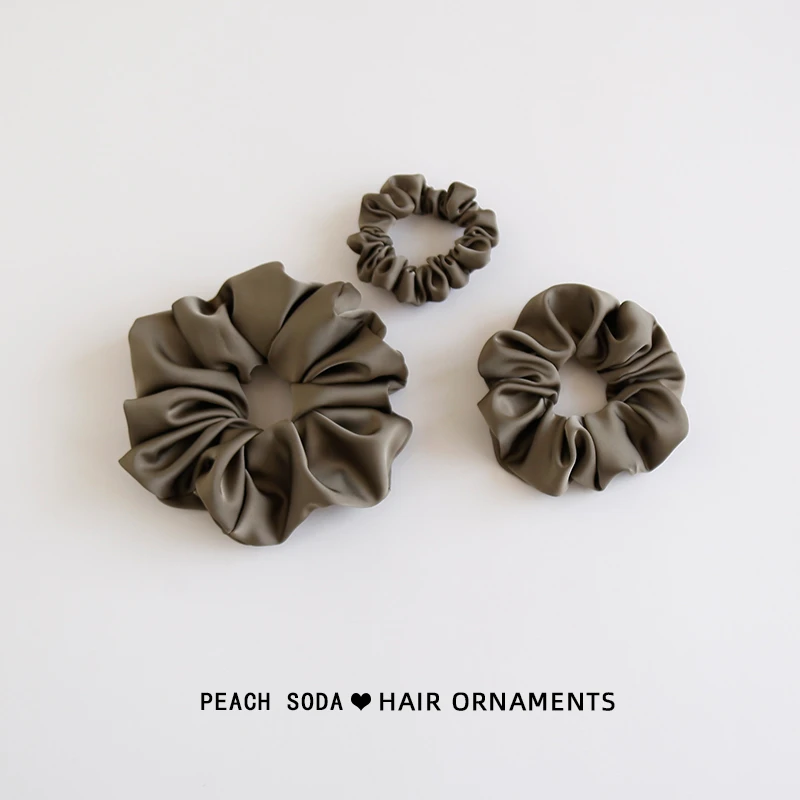 缎面高级感~日常好用百搭发圈大肠圈高弹力耐用扎头发皮筋女发圈