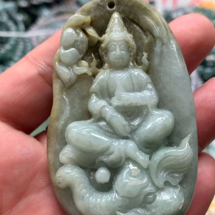 翡翠颈饰未镶嵌保真天然A货翡翠