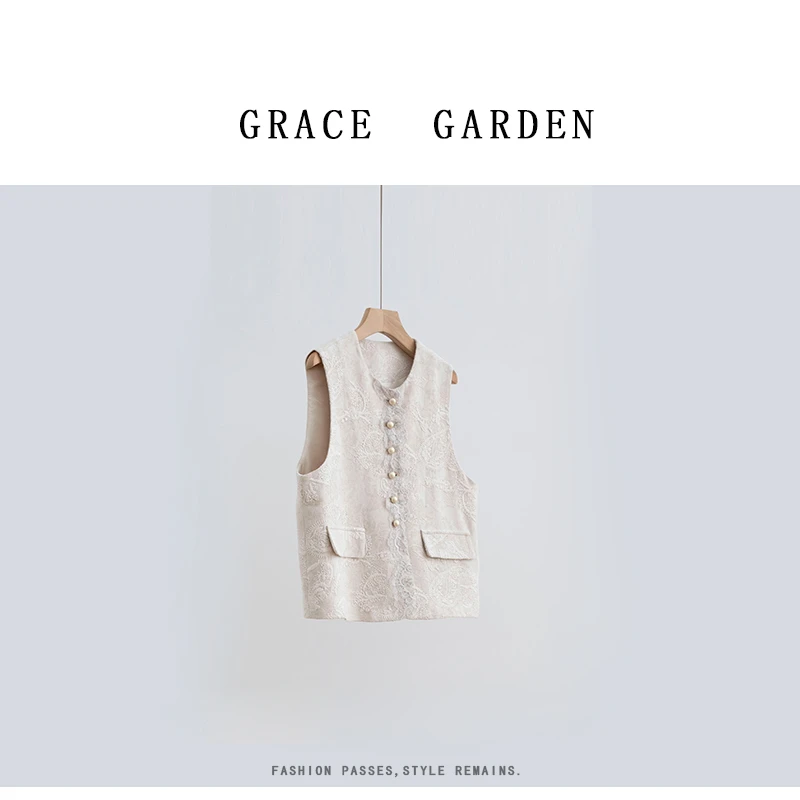 GRACE GARDEN【玉兰！】新中式重工刺绣马甲MJ5B2004