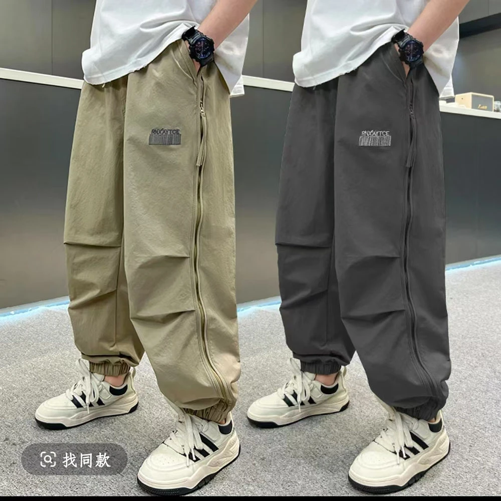 2025新款男童夏季薄款休闲裤宽松透气儿童男孩裤子